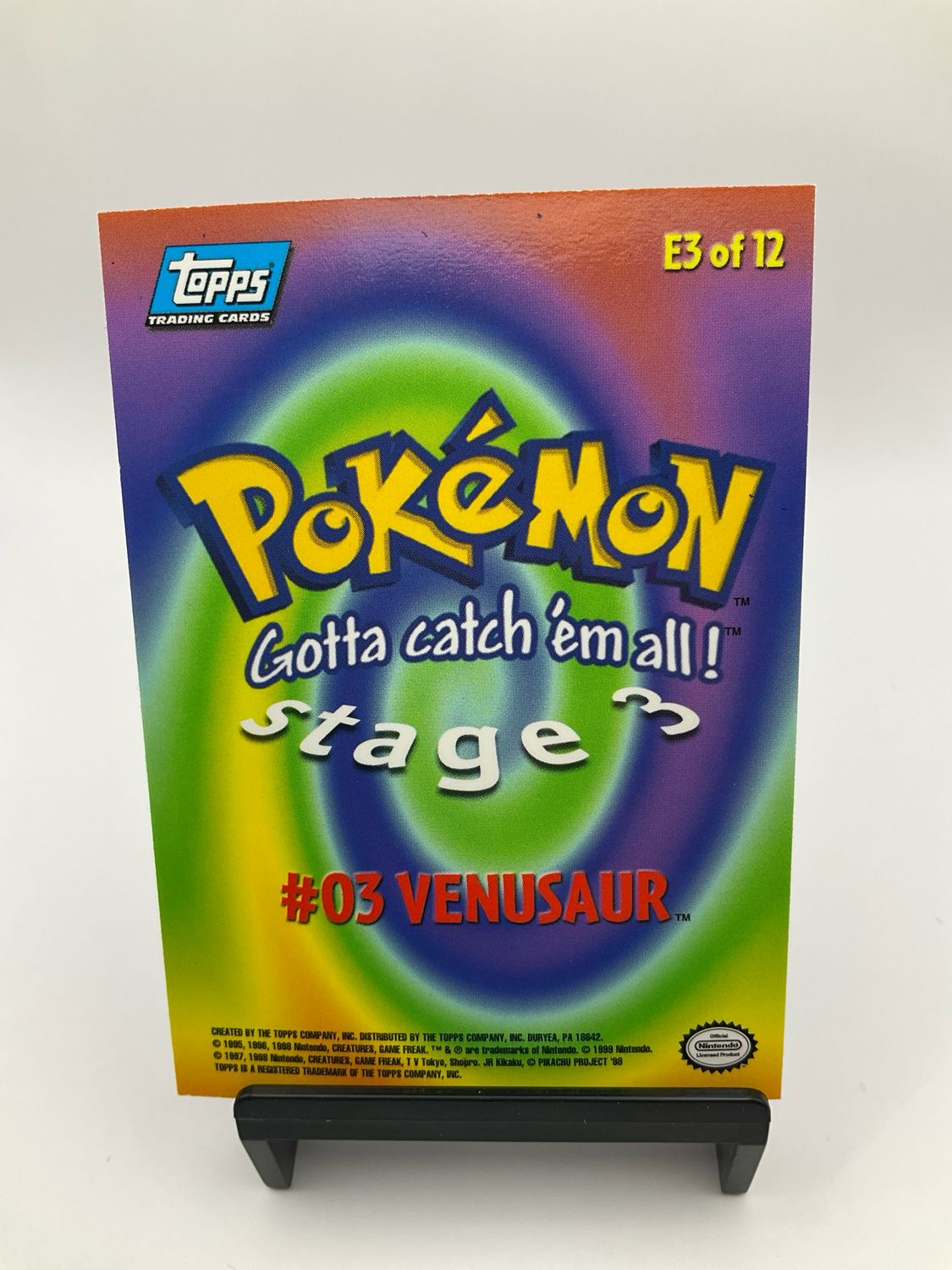 1998 Topps Pokemon Venusaur &quot;Gotta Catch &#39;Em All&quot; No. 3