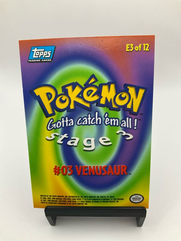 1998 Topps Pokemon Venusaur &quot;Gotta Catch &#39;Em All&quot; No. 3