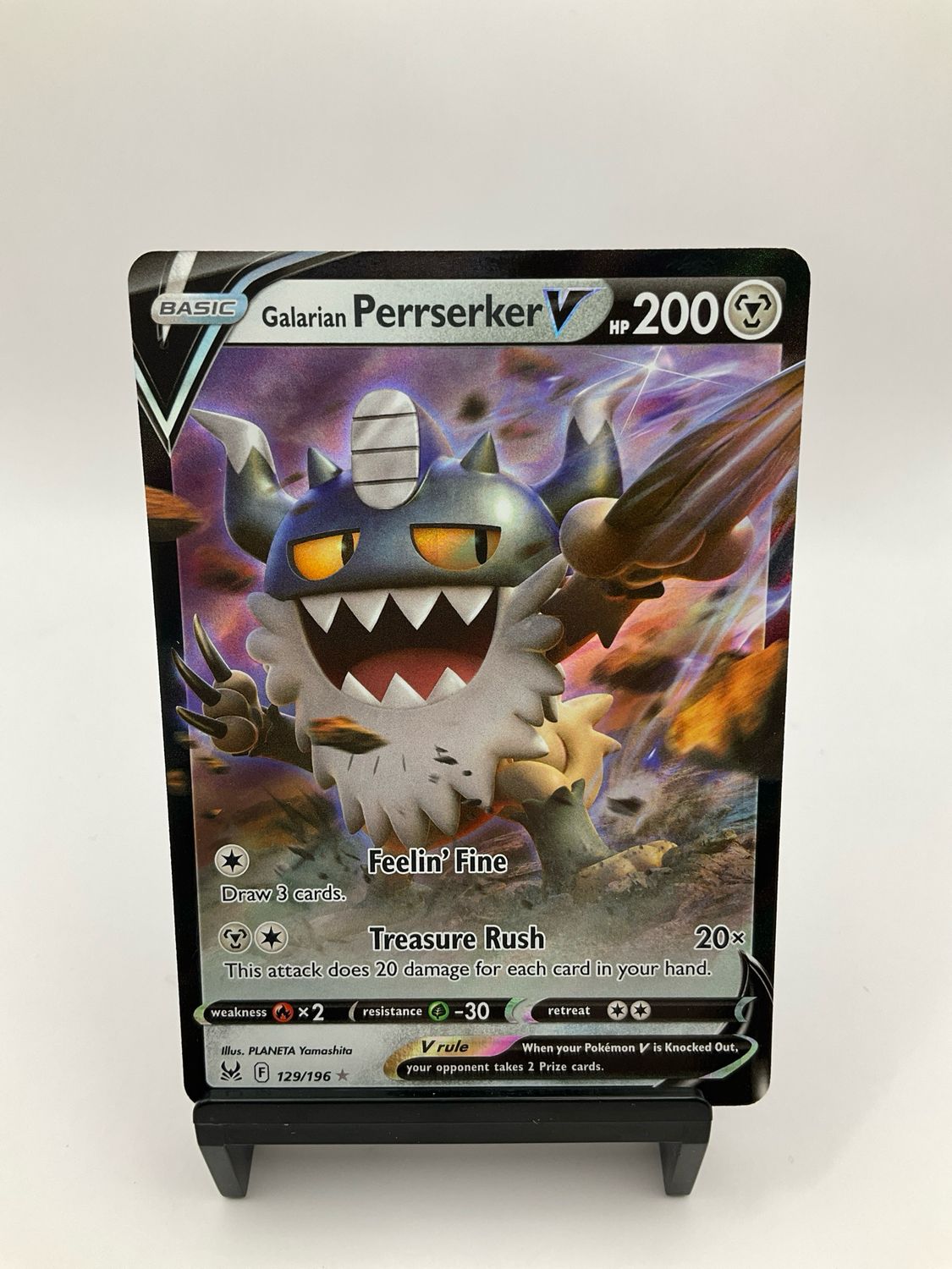 2022 Pokemon Galarian Perrserker V 129/196