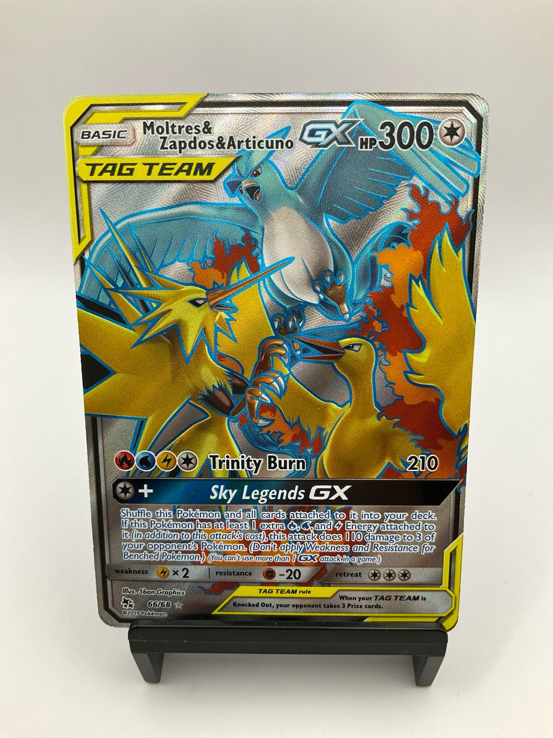 2019 Pokemon Tag Team Moltres &amp; Zapdos &amp; Articuno GX 66/68