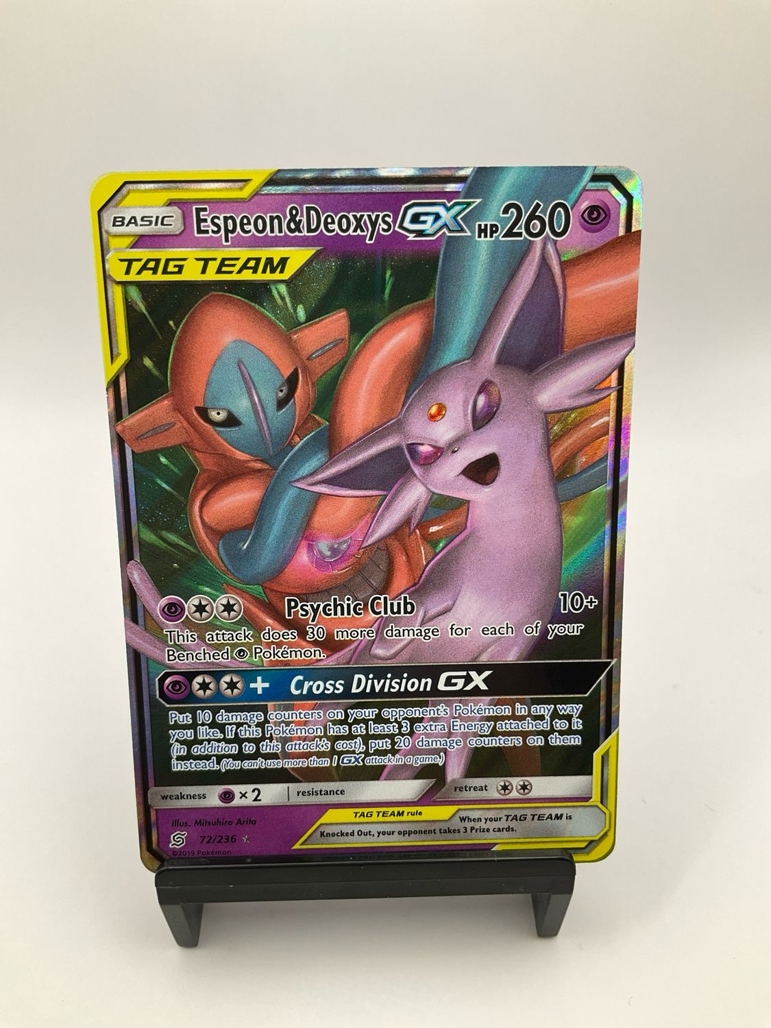 2019 Pokemon Tag Team Espeon &amp; Deoxys GX 72/236