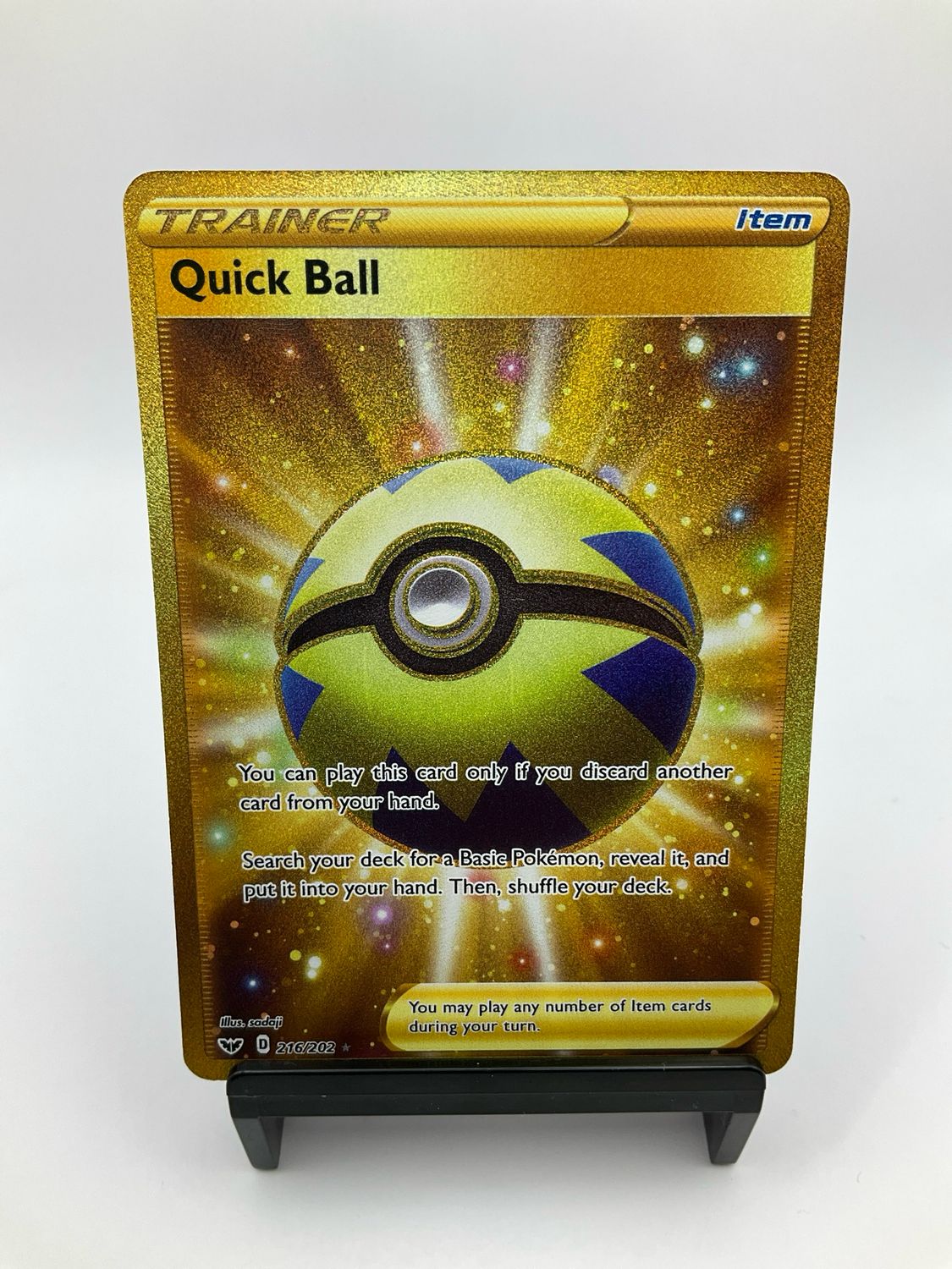 2020 Pokemon Quick Ball Gold 216/202