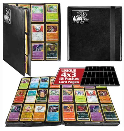 MONSTER 12 POCKET BINDER BLACK