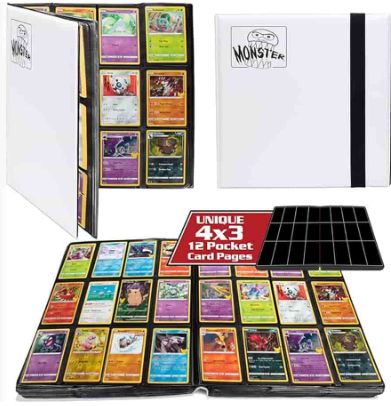 MONSTER 12 POCKET BINDER WHITE