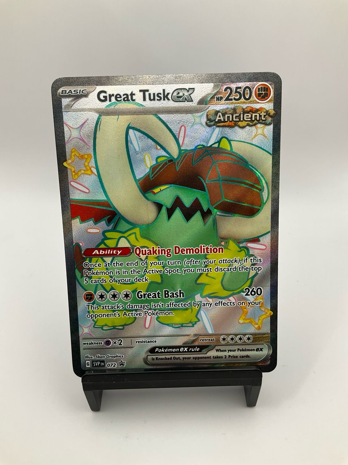 2024 Pokemon Great Tusk Ex 072 Black Star Promo