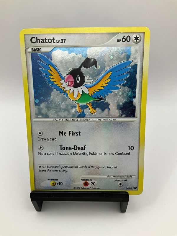 2007 Pokemon Chatot DP14 Black Star Promo
