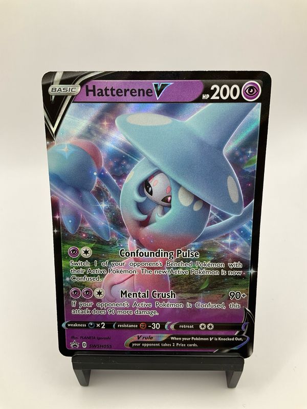 2020 Pokemon Hatterene V SWSH055 Black Star Promo