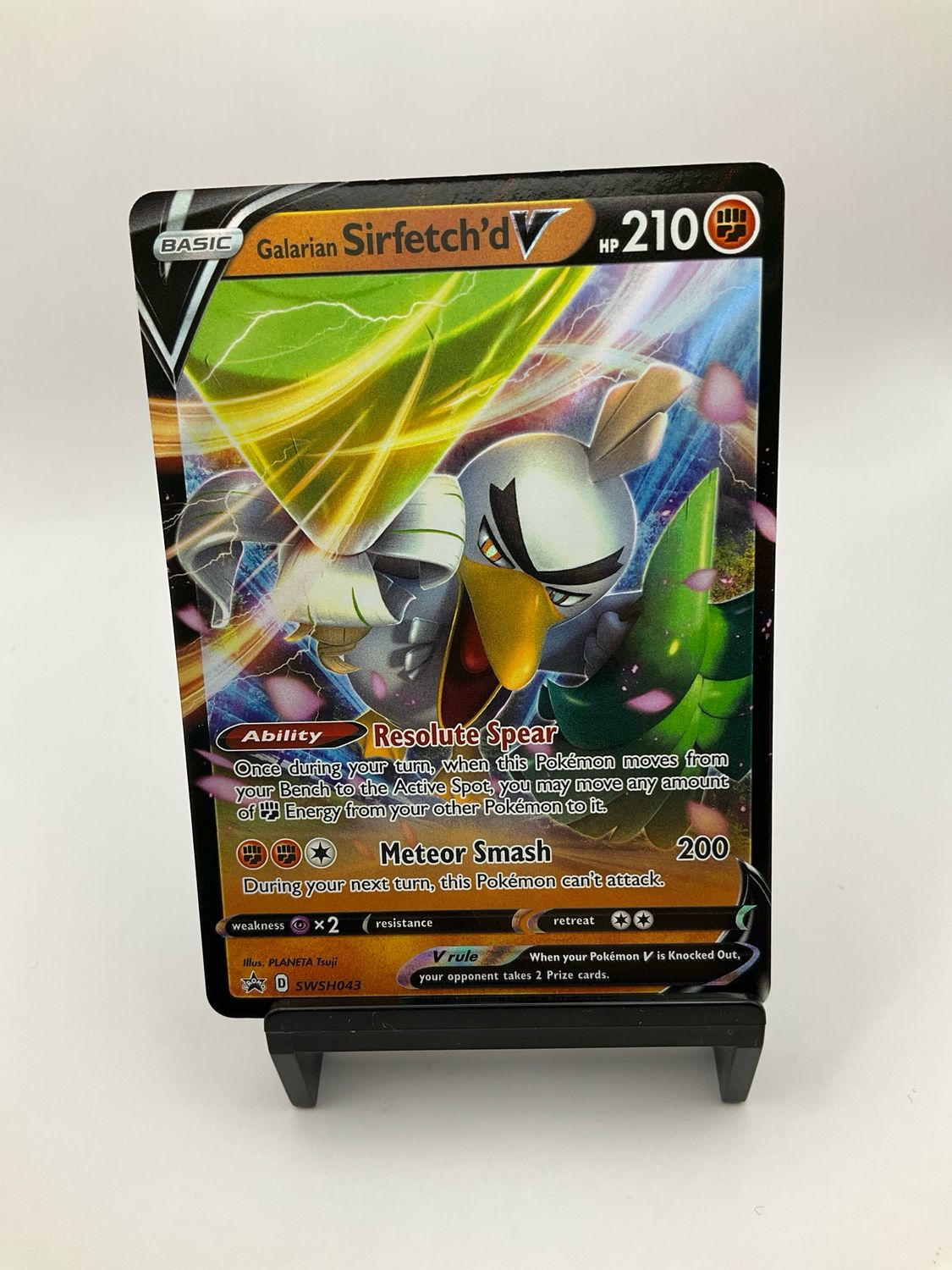 2020 Pokemon Galarian Sirfetch&#39;d V SWSH043 Black Star Promo