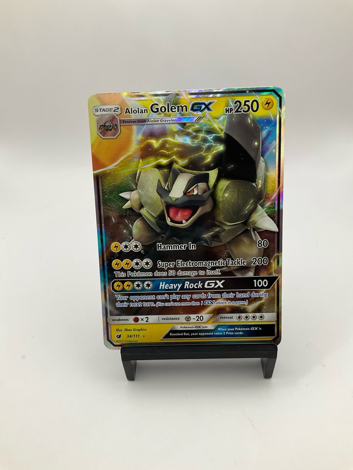 2017 Pokemon Alolan Golem GX 34/111