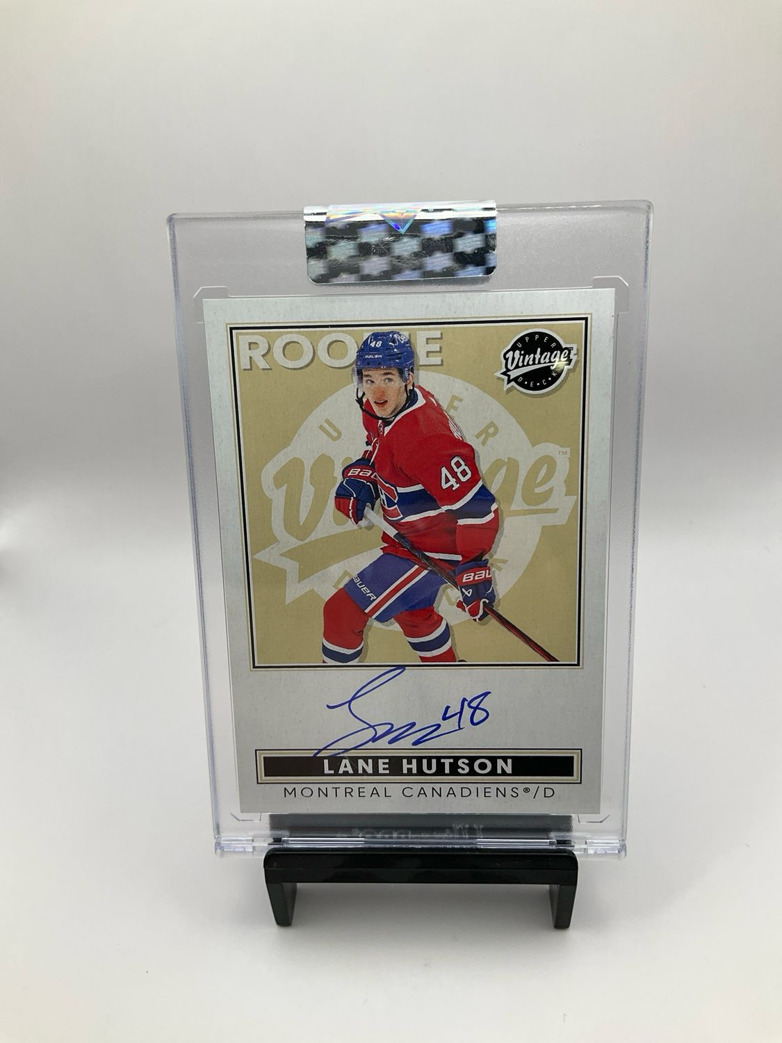 2024-25 Upper Deck Clear Cut Lane Hutson RC Rookie Auto Vintage VA-LH