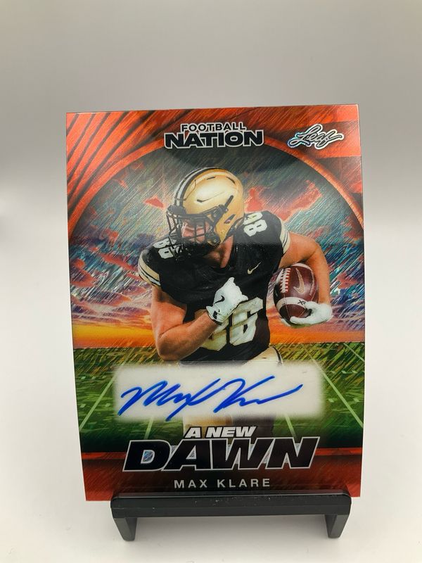 2025 NATION  FOOTBALL MAX KLARE ORANGE AUTO 3/4