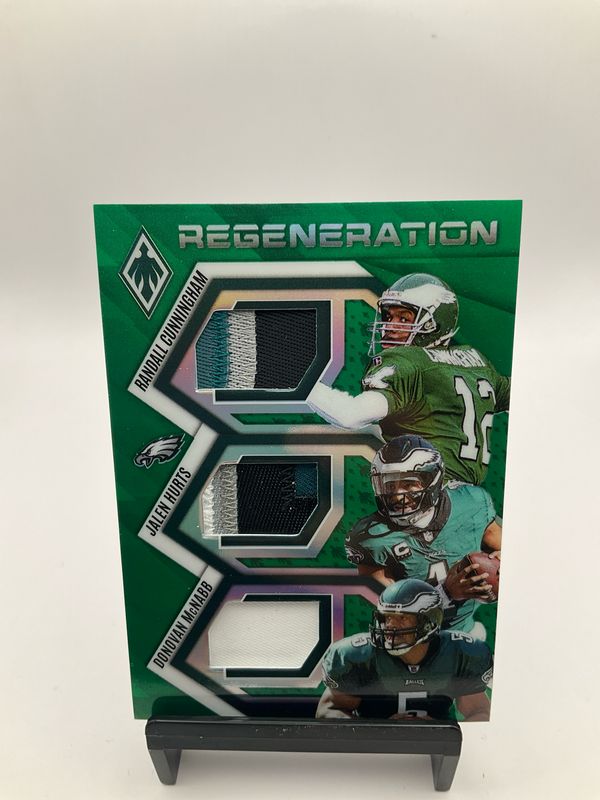 2025 PHOENIX REGENERATION GREEN TRIPLE PATCH CUNNINGHAM/HURTS/MCNABB 18/99