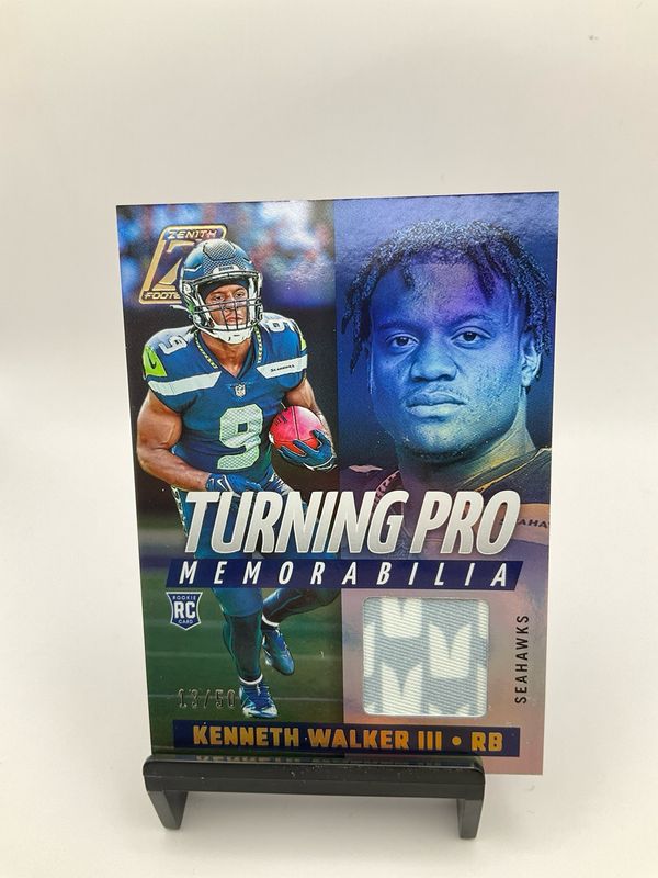 2022 ZENITH KENNETH WALKER lll TURNING PRO MEMORABILIA PATCH 13/50