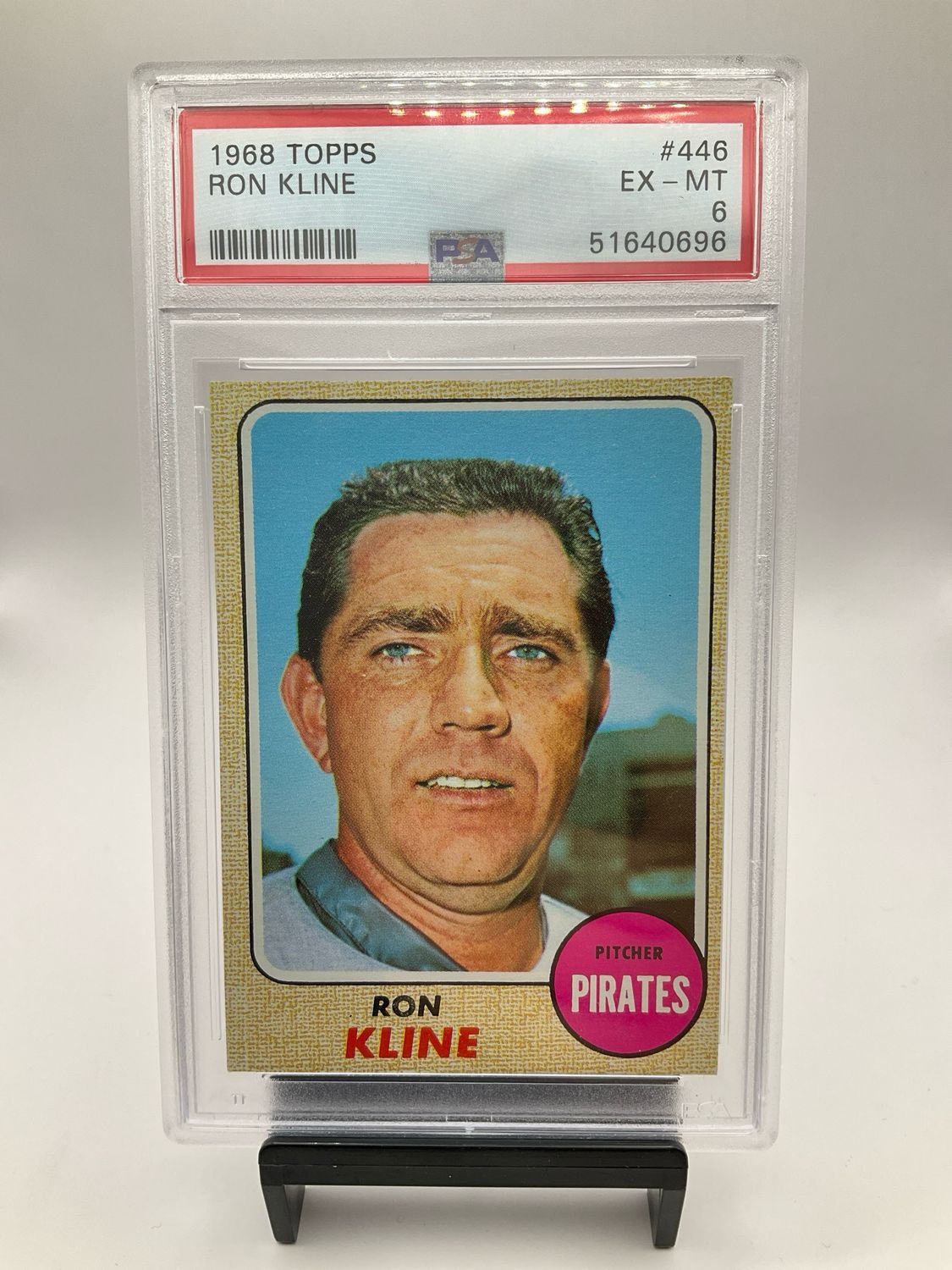 1968 TOPPS RON KLINE #446 PSA 6
