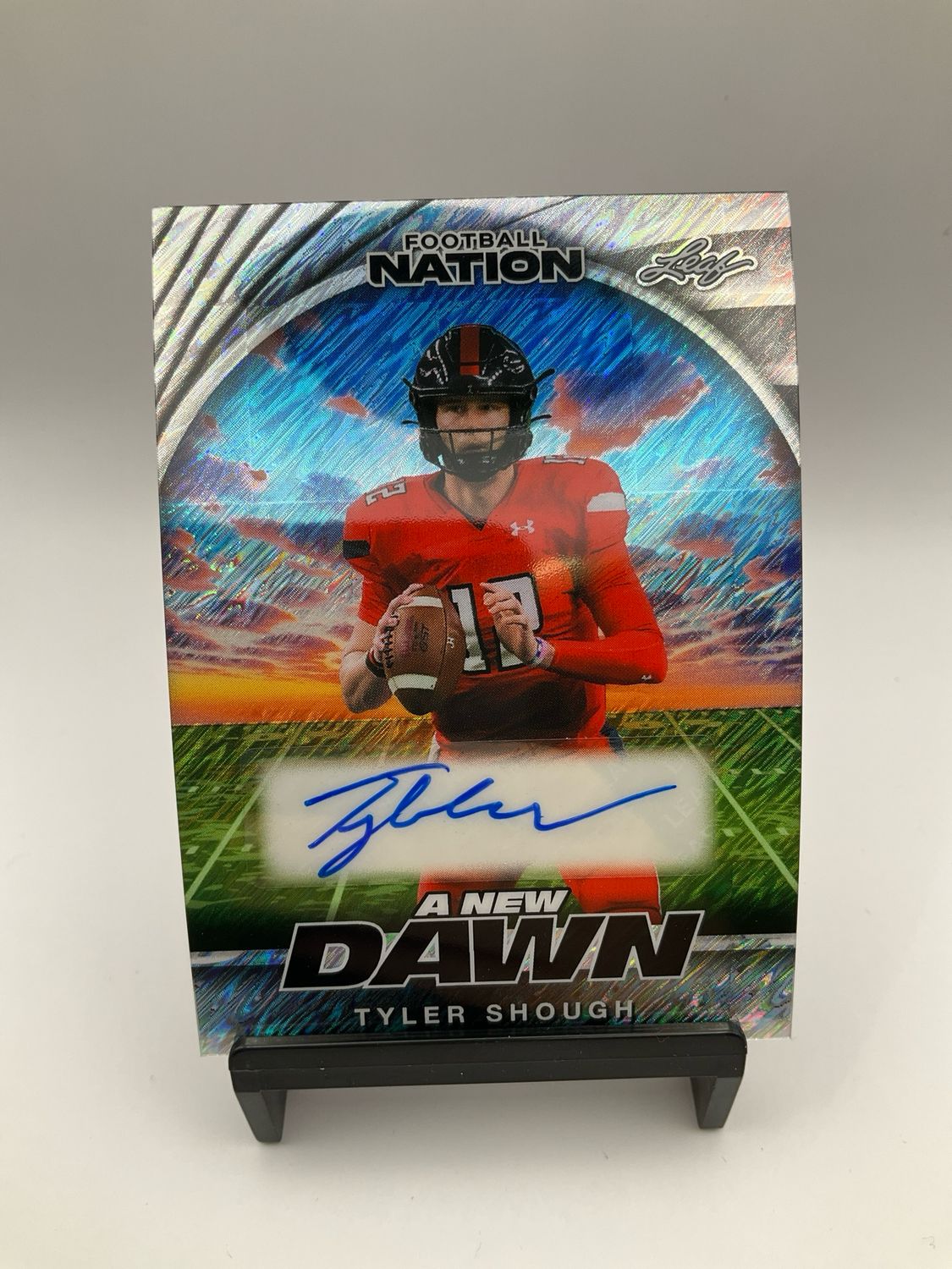 2025 NATION FOOTBALL TYLER SHOUGH SHIMMER AUTO 5/10