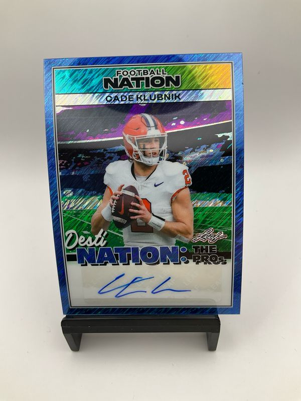2025 NATION FOOTBALL CADE KLUBNIK BLUE SHIMMER AUTO 2/7