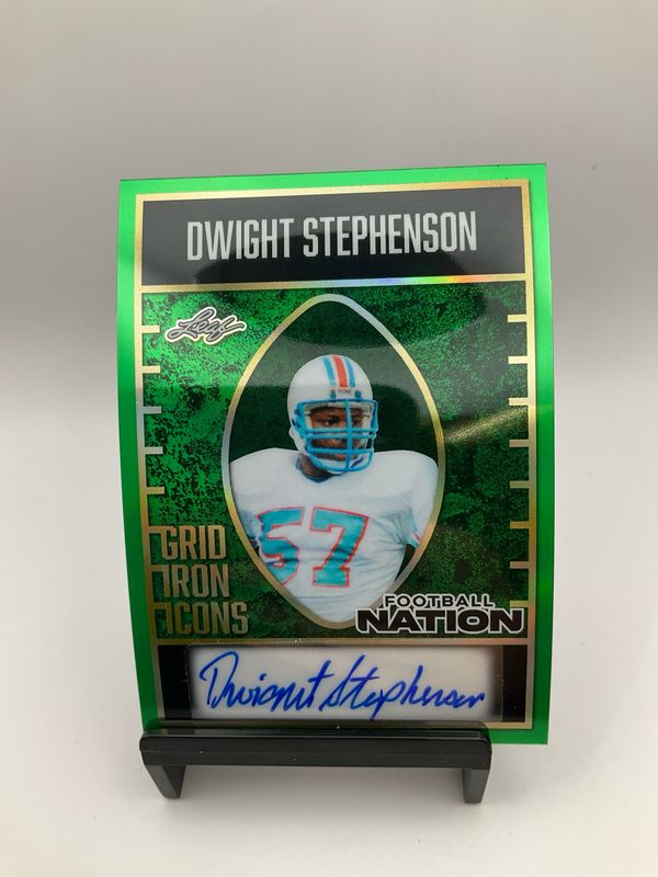 2025 NATION FOOTBALL DWIGHT STEPHENSON GREEN AUTO 1/1
