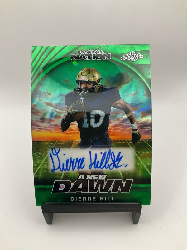 2025 NATION FOOTBALL DIERRE HILL GREEN AUTO 3/5