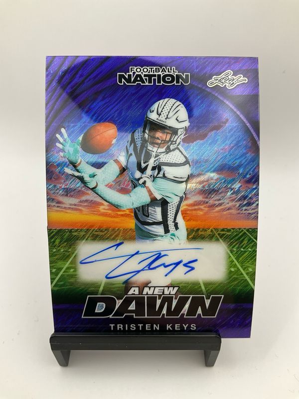 2025 NATION FOOTBALL TRISTEN KEYS PURPLE SHIMMER AUTO 4/8