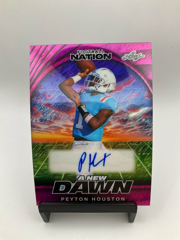 2025 NATON FOOTBALL PEYTON HOUSTON PINK SHIMMER AUTO 1/6