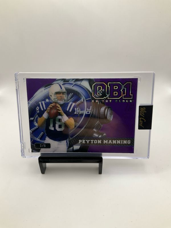 2024 WILD CARD PEYTON MANNING &quot;QB1 ON THE CLOCK&quot; PURPLE 7/8