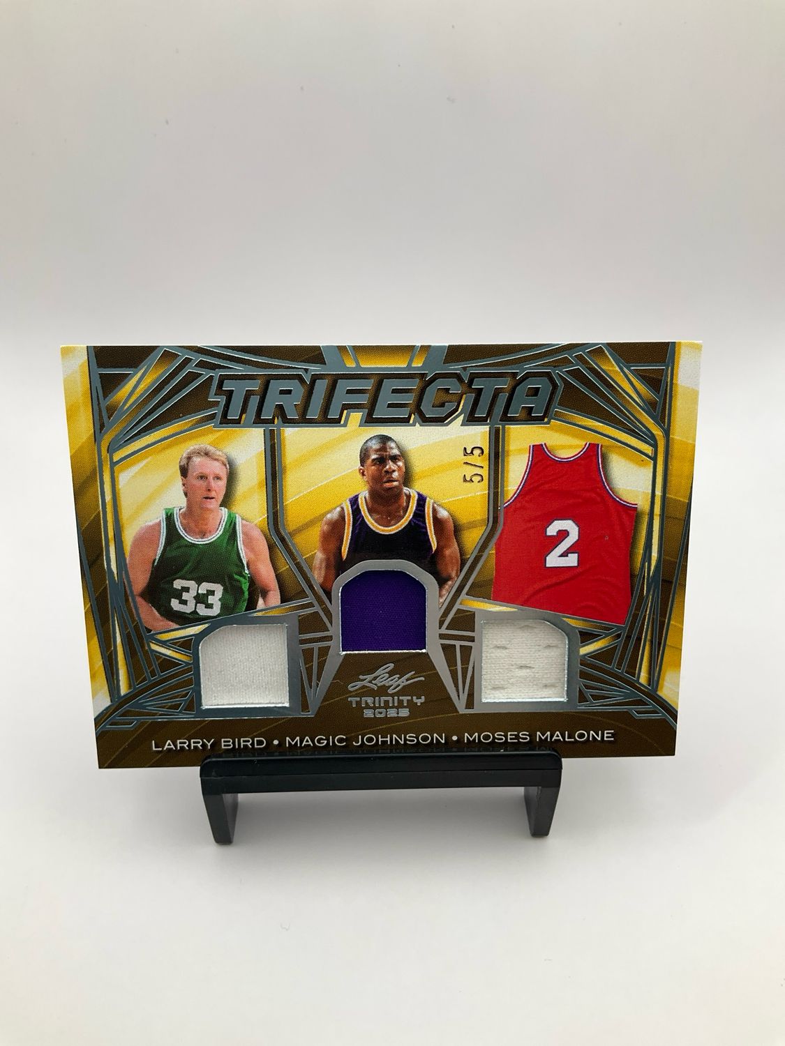 2025 LEAF TRINITY TRIFECTA BIRD/JOHNSON/MALONE PATCH 5/5
