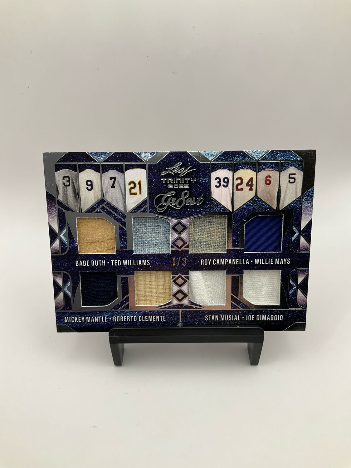 2025 TRINITY GR8EST RUTH/WILLIAMS/CAMPANELLA/MAYS/MANTLE/CLEMENTE/MUSIAL/DIMAGGIO PATCHES