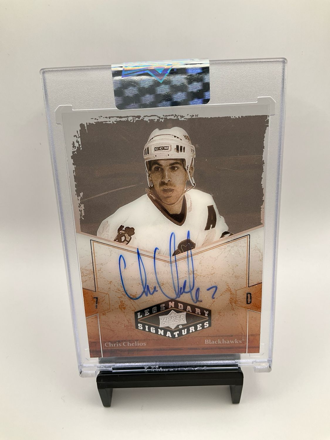 2024/25 UD CLEAR CUT ACETATE LEGENDARY SIGNATURES CHRIS CHELIOS AUTO