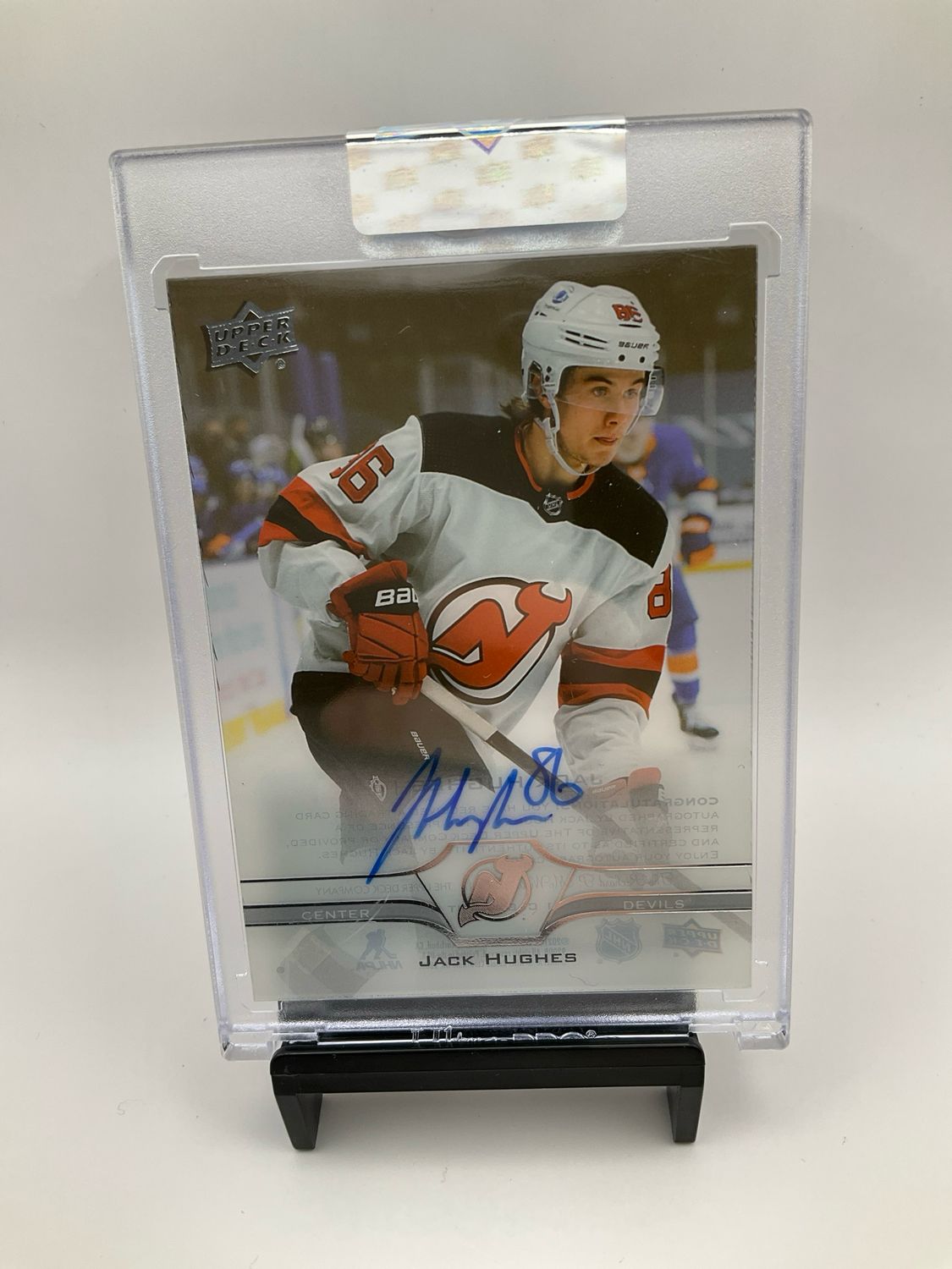 2020/21 UD CLEAR CUT JACK HUGHES AUTO ACETATE