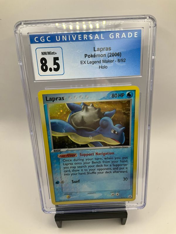 2006 POKEMON EX LEGEND MAKER LAPRAS HOLO 8/92 CGC8.5