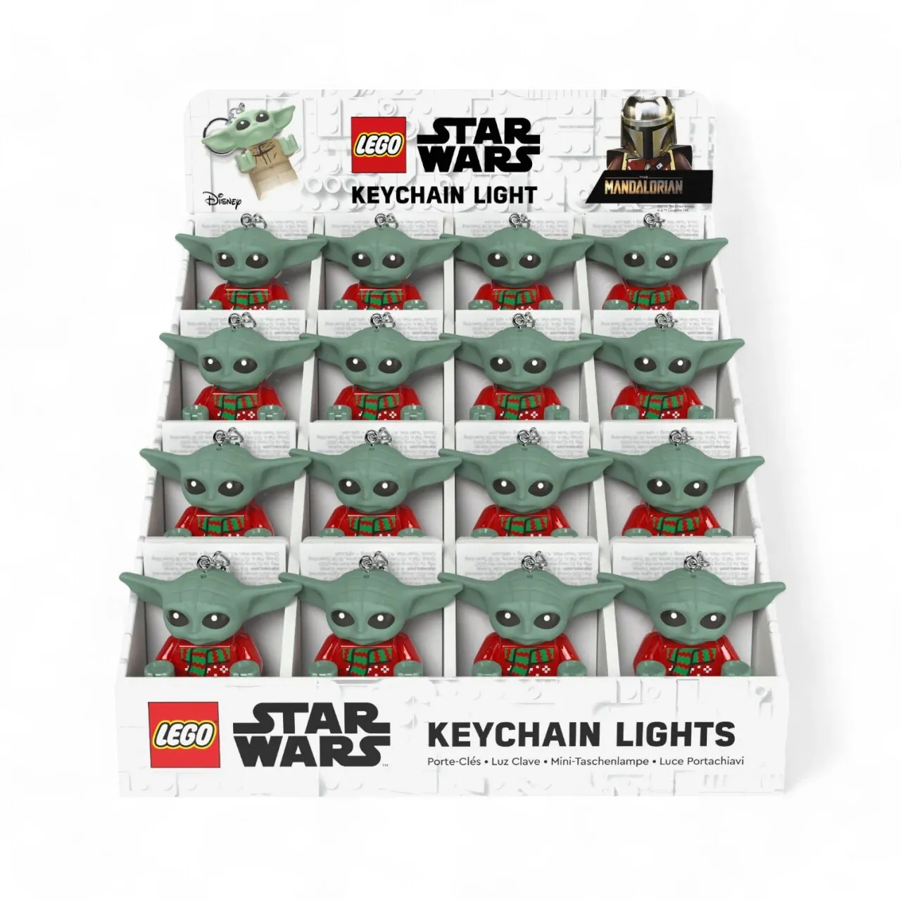 LEGO Star Wars Mandalorian Keychain Light GROGU Holiday Sweater