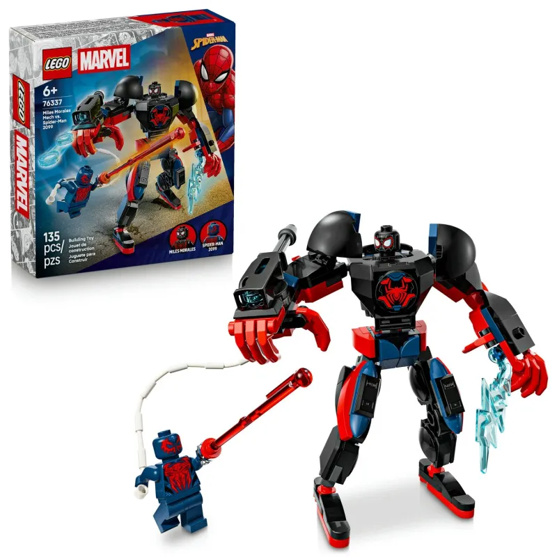 LEGO Miles Morales Mech vs. Spider-Man