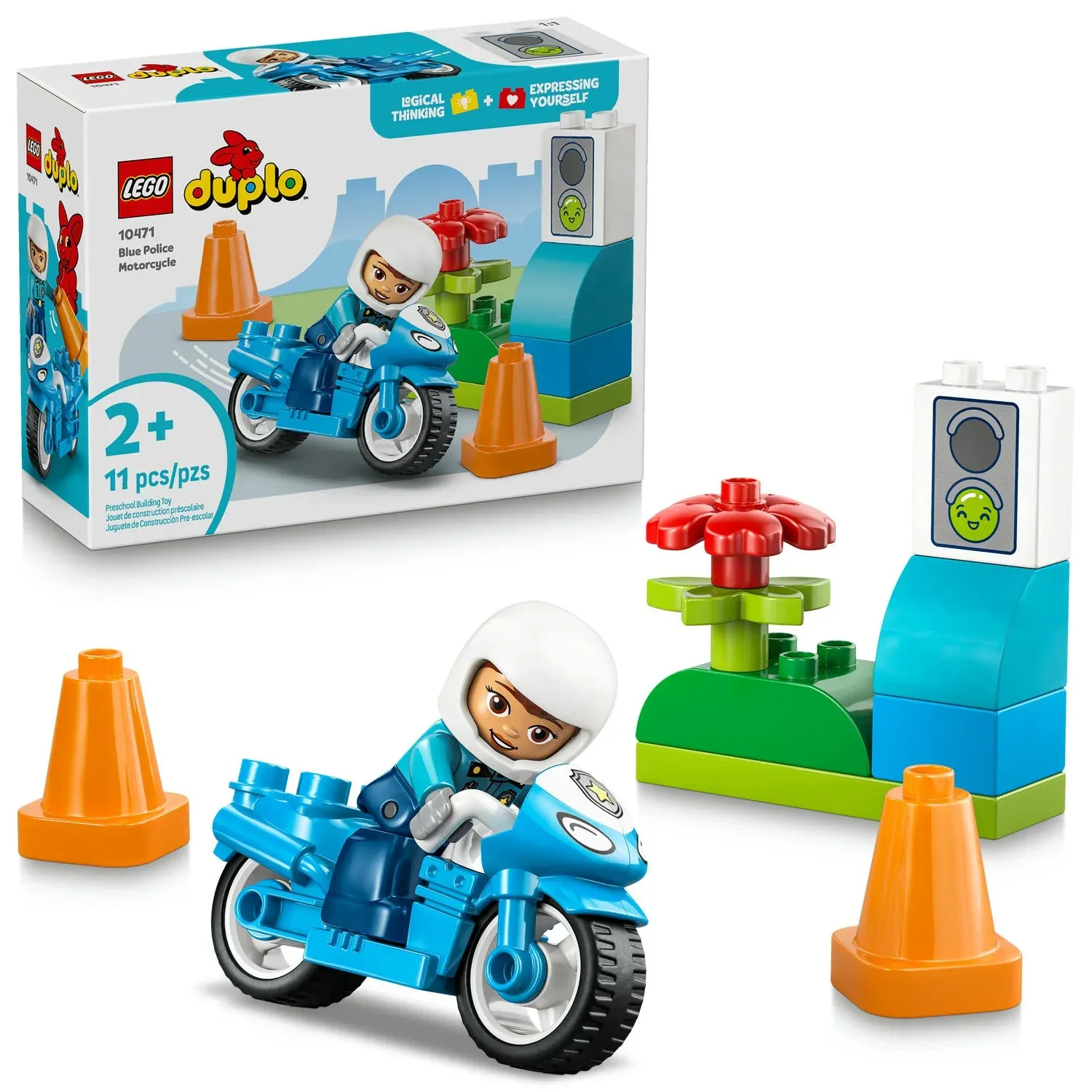 LEGO Blue Police Motorcycle