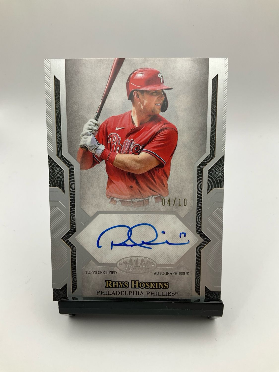 2021 TOPPS TIER 1 RHYS HOSKINS AUTO 4/10