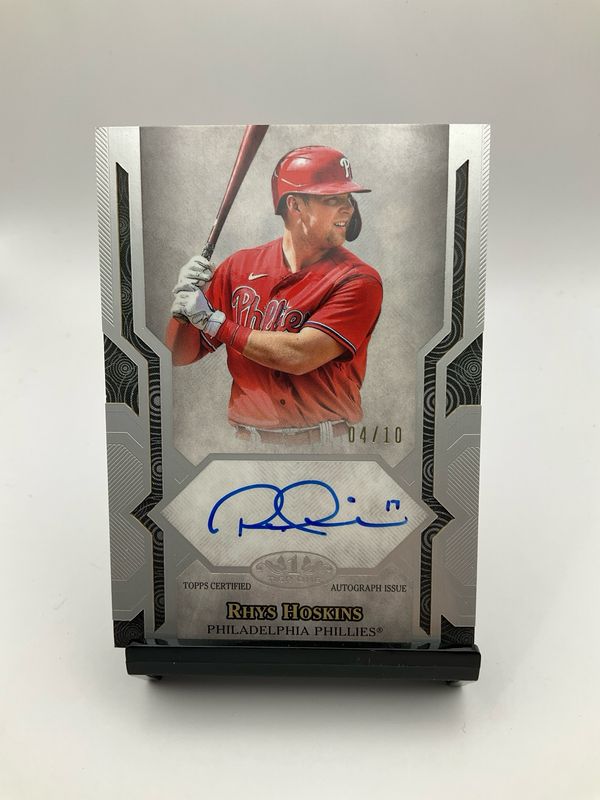 2021 TOPPS TIER 1 RHYS HOSKINS AUTO 4/10