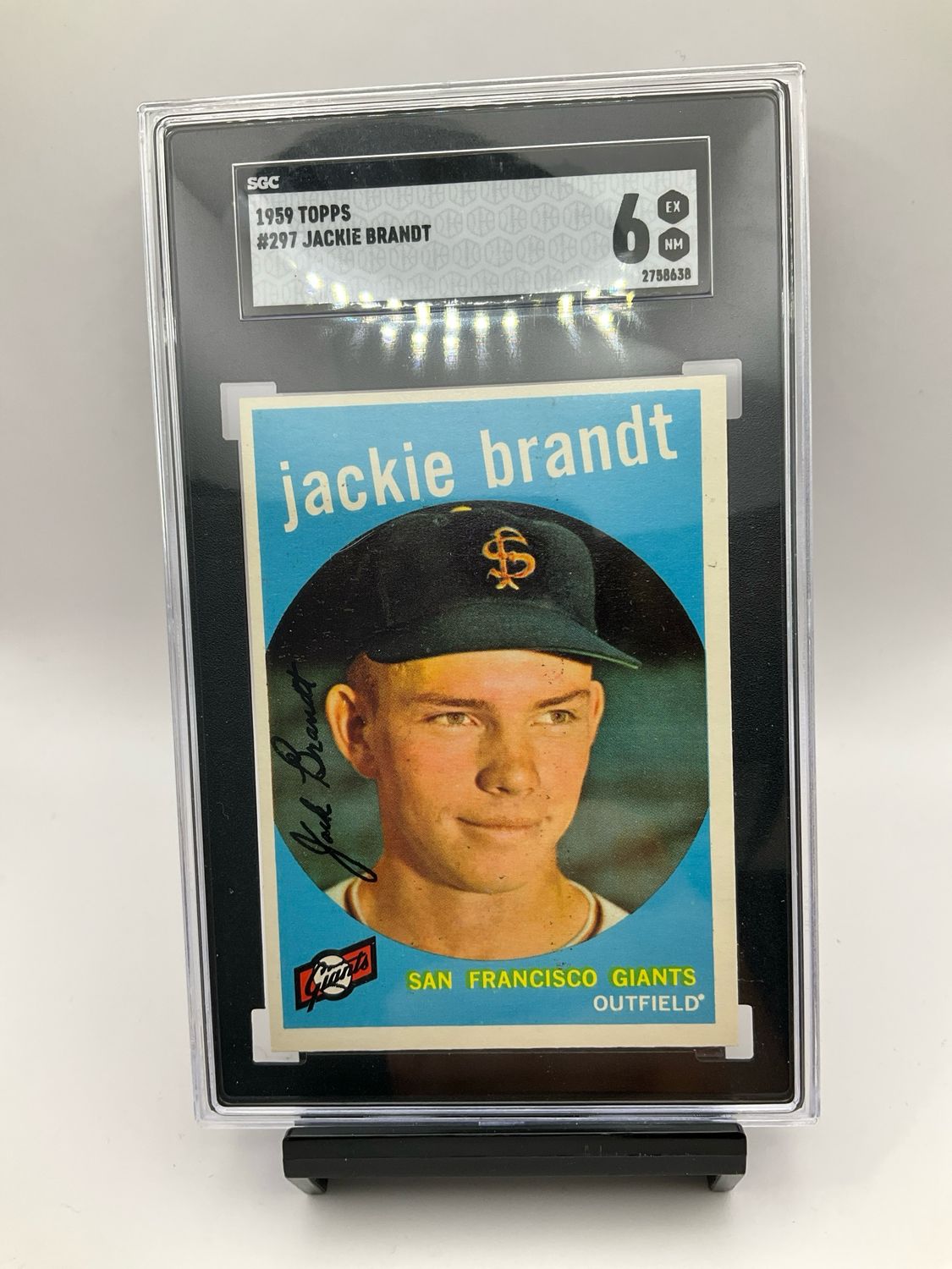 1959 TOPPS #297 JACKIE BRANDT SGC 6