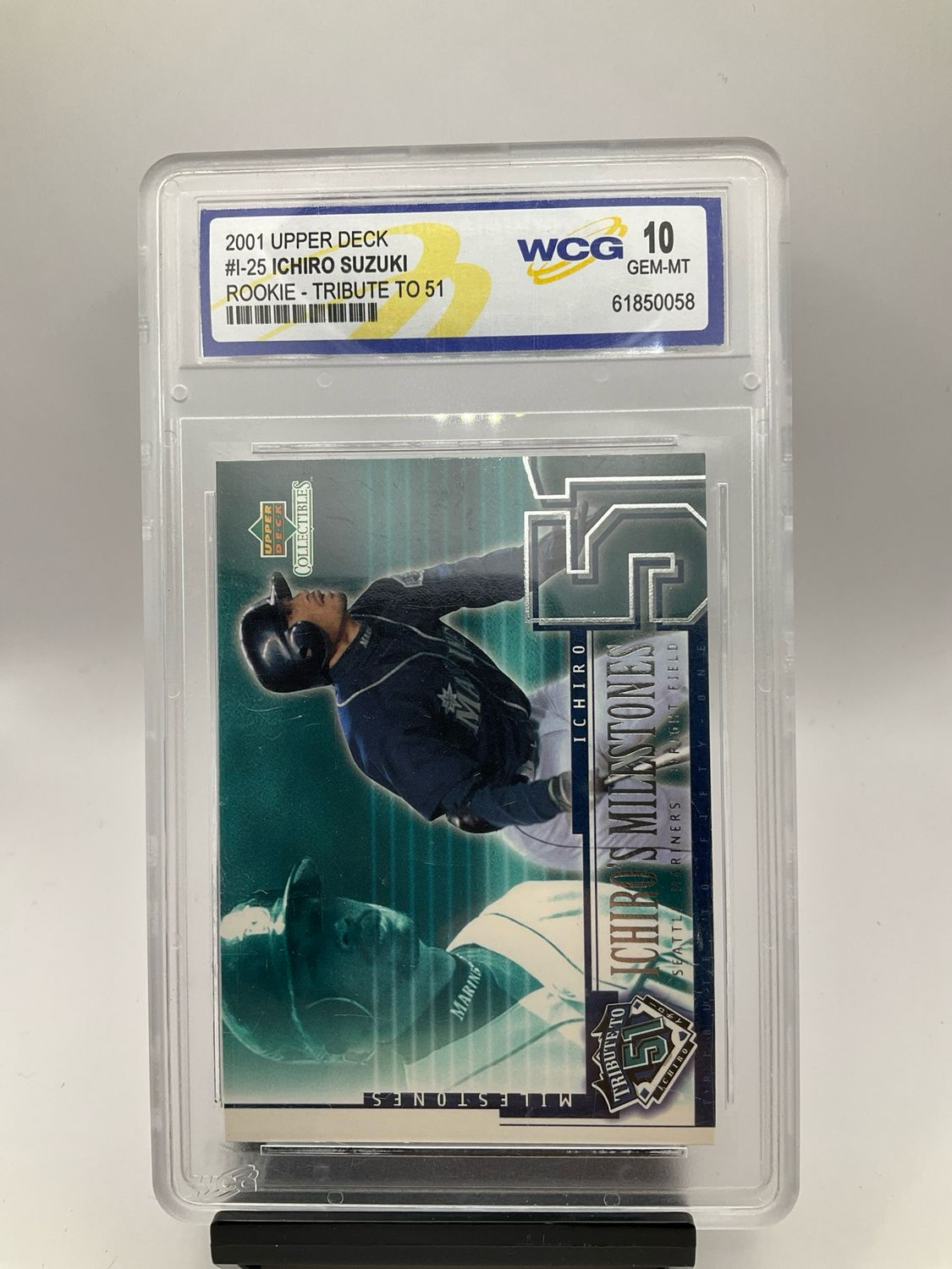 2001 UD #I-25 ICHIRO SUZUKI ROOKIE TRIBUTE TO 51 WGC 10