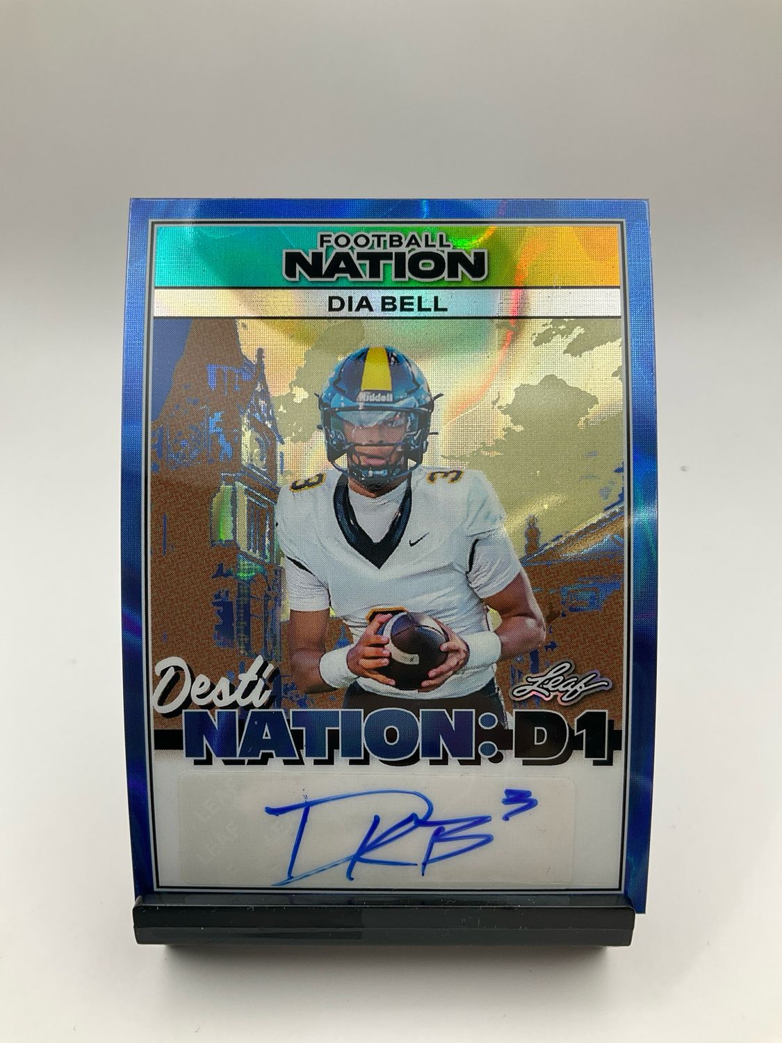 2025 LEAF NATION FOOTBALL DIA BELL BLUE 6/7