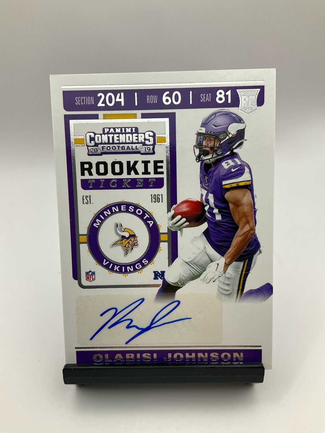 2019 CONTENDERS ROOKIE TICKET OLABISI JOHNSON AUTO