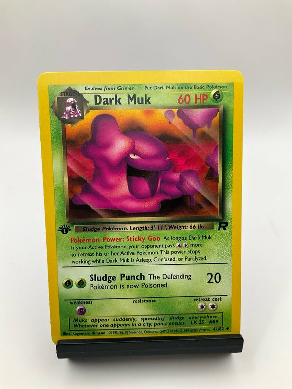 1996 POKEMON TEAM ROCKET 1ST EDITION DARK MUK 41/82