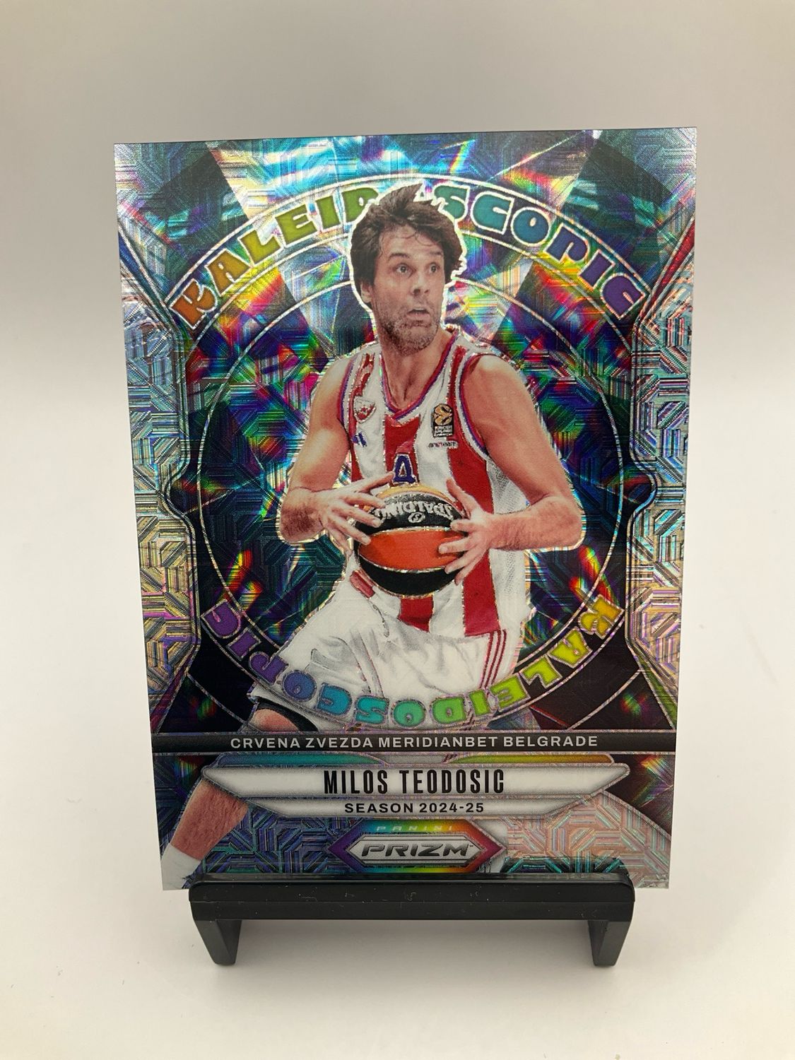 24/25 PRIZM EUROLEAGUE MILOS TEODOSIC KALEIDOSCOPIC MOJO 25/25