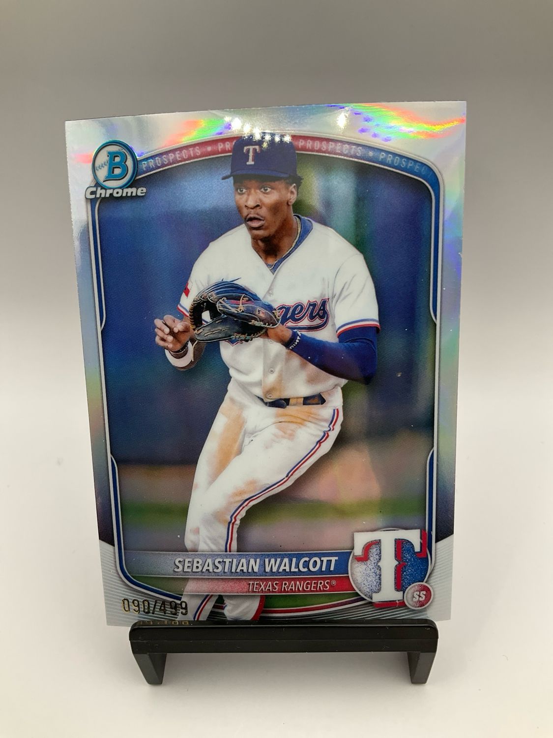 2025 BOWMAN CHROME SEBASTION WALCOTT /499 REFRACTOR BCP-133