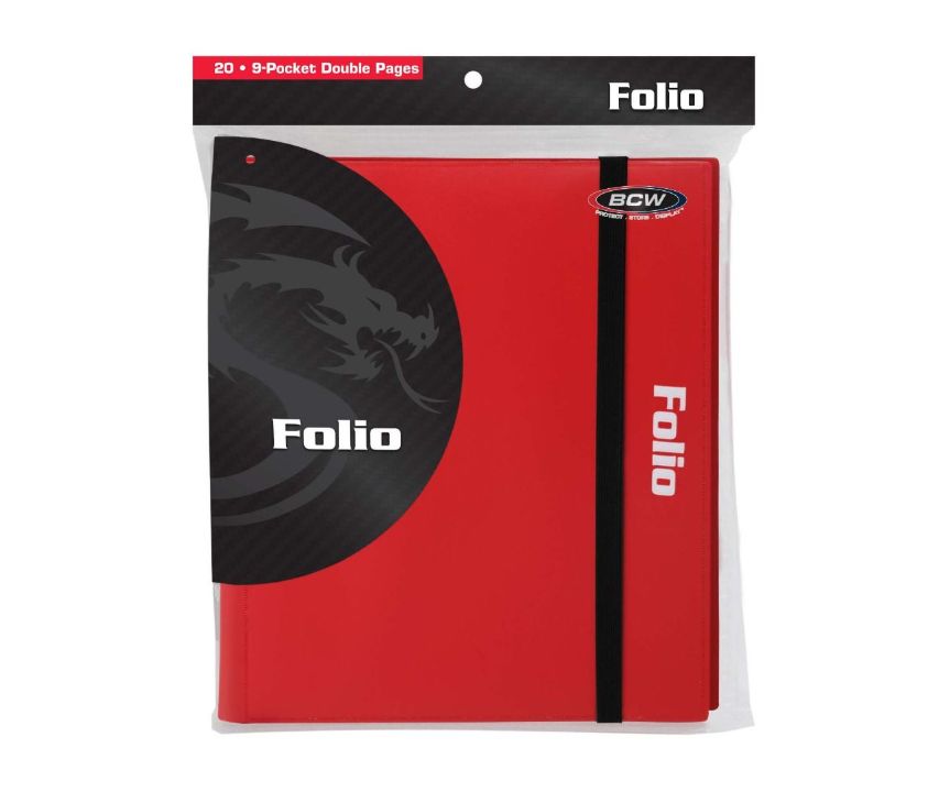 Red Folio 9-Pocket Binder
