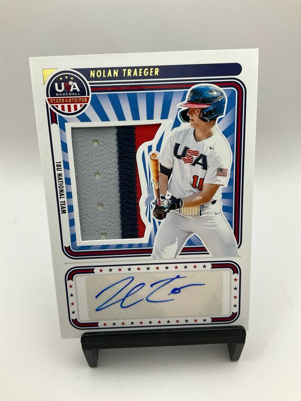 2024 USA STARS &amp; STRIPES NOLAN TRAEGER /25 PATCH AUTO SS-NT