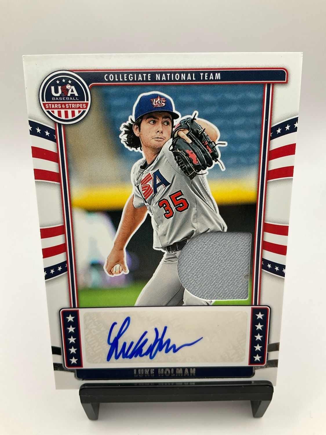 2024 USA STARS &amp; STRIPES LUKE HOLMAN /199 PATCH AUTO NTS-LH