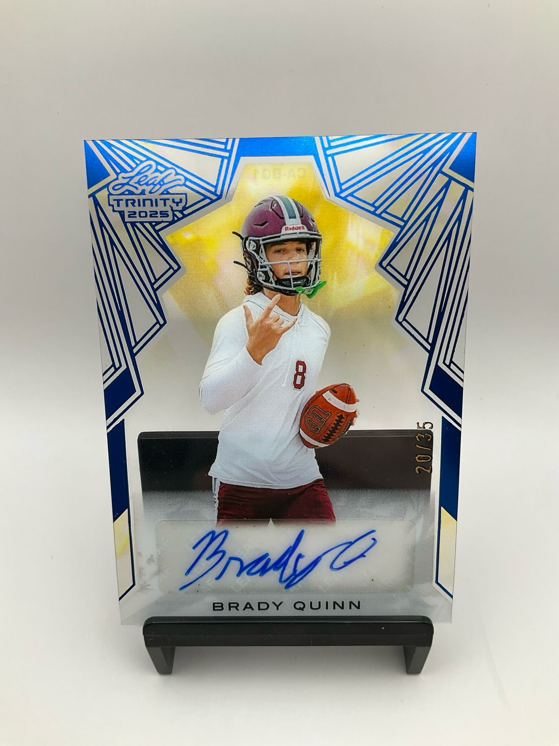 2025 LEAF TRINITY ACETATE AUTO BRADY QUINN /35 CA-BQ1