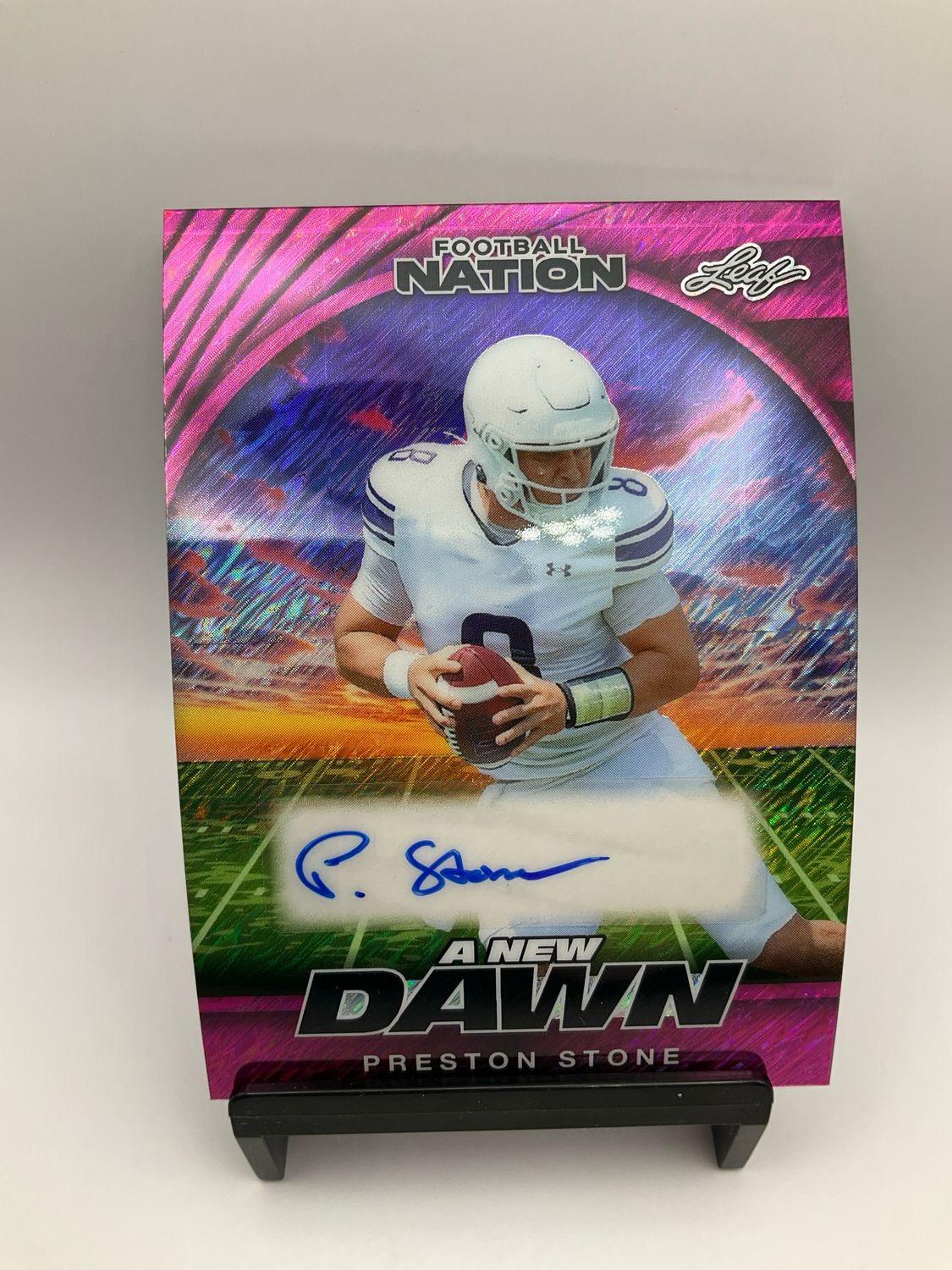 2025 LEAF FOOTBALL NATION AUTO PRESTON STONE /6 NA-PS1