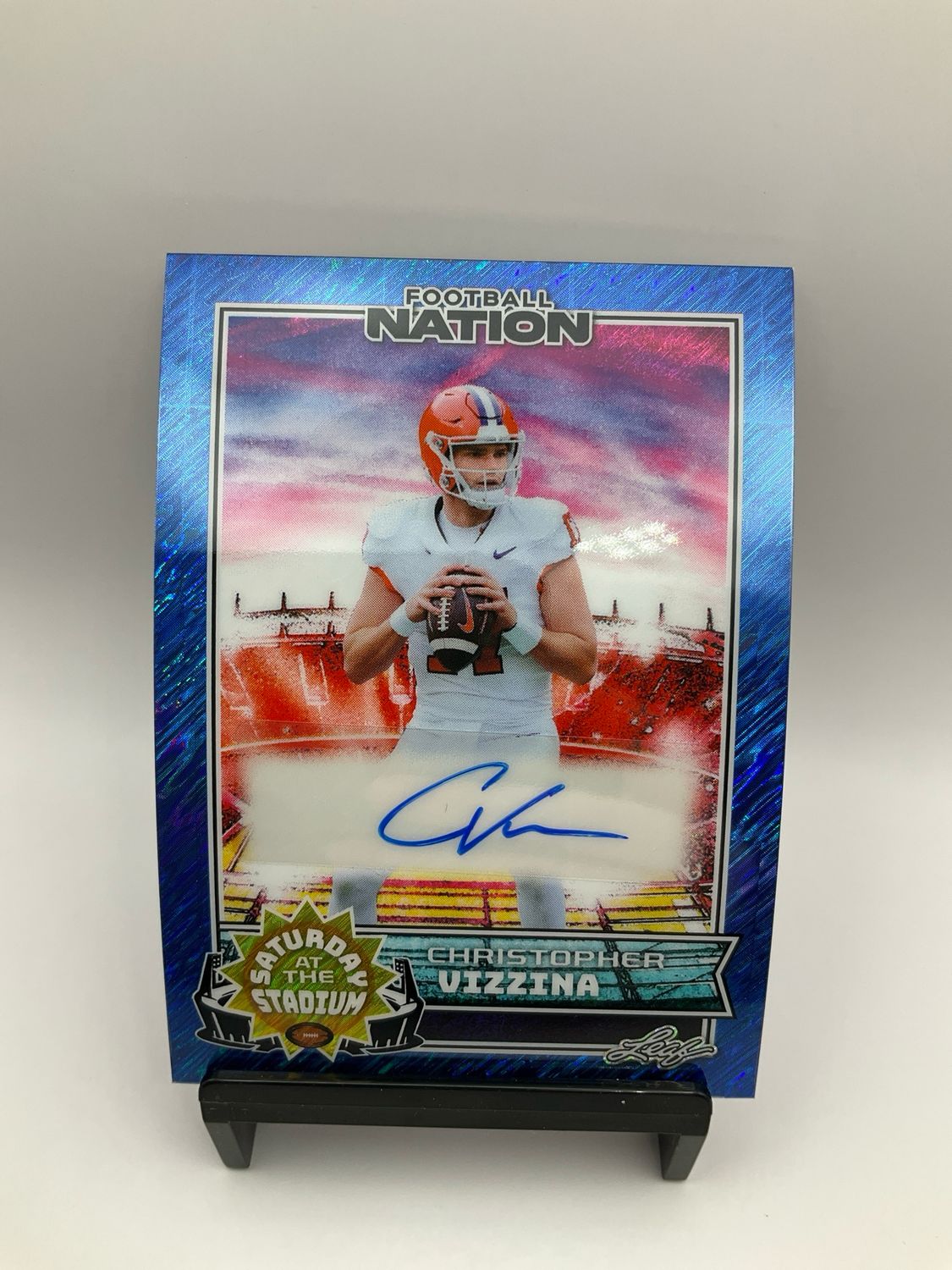 2025 LEAF FOOTBALL NATION AUTO CHRISTOPHER VIZZINA /7 SA-CV1