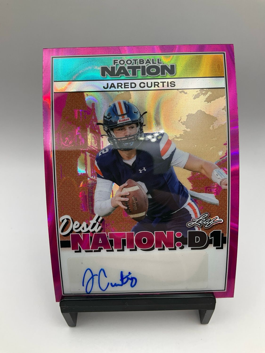 2025 LEAF FOOTBALL NATION AUTO JARED CURTIS /6 D1A-JC1