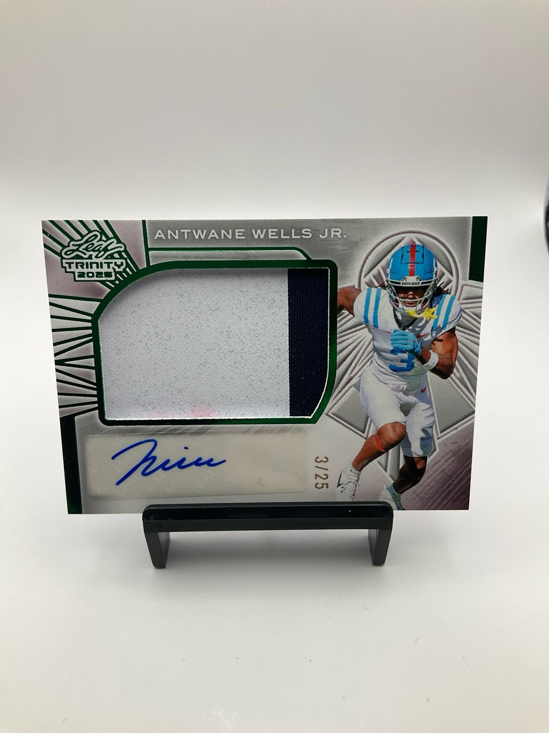 2025 LEAF TRINITY PATCH AUTO ANTWANE WELLS JR /25RM-AWJ